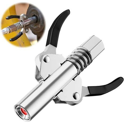 Roleader – Coupleur haute pression double poignée G pour pompe à graisse – Acier allié et caoutchouc – Compatible avec raccord 1/8' Npt (1/5)