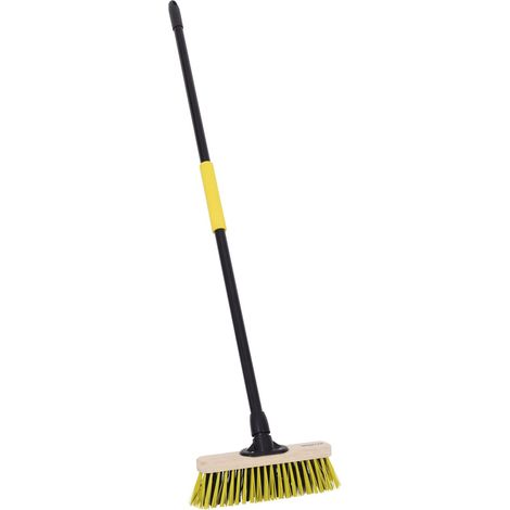 Bulldozer Stiff Dual PET Wooden Broom with Metal Handle 279mm (11in) BDZCOP02BY