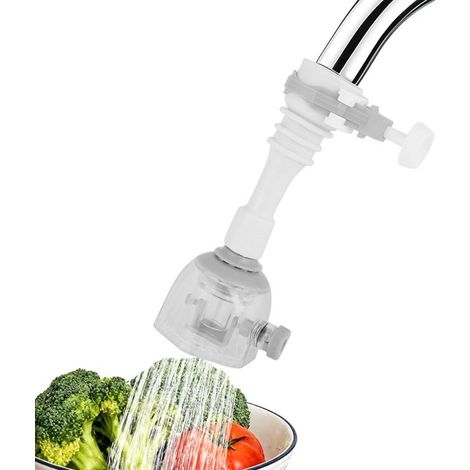 Extensión de grifo ajustable a prueba de salpicaduras para ahorrar agua en la cocina, manguera flexible de 13 cm de largo (1/5)