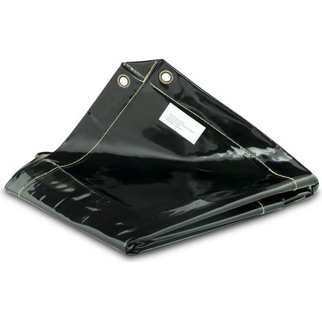 Rideau de soudure 234 x 168 cm en plastique-vinyle 0,4 mm – Protection contre UV et étincelles – 30 colliers de serrage inclus – Stamos Germany