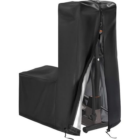 140 x 64 x 165 cm Schwarze Schutzhülle aus 420D Oxford-Gewebe für Heimtrainer und Ellipsentrainer (1/5)