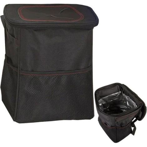 Sac de Stockage Déchets - 26 x 23 x 16 cm - Étanche avec Couvercle Verrouillable et LED - Pour Voiture Garage Balcon - 1 Pièce (1/4)