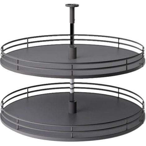 Plateaux tournants rond Ellite - 830BE - Ø plateau 705 hauteur 670 mm - anthracite - INOXA