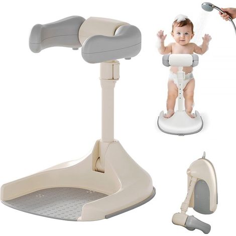 Baby shower support, adjustable toddler shower support with non-slip base, baby bath support for learning to walk, ideal for babies 12 to 36 months. (1/5)