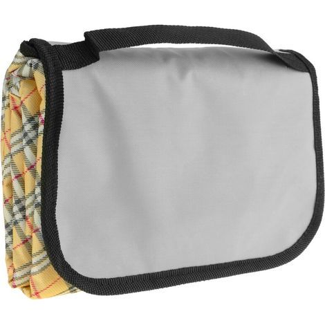 Picknickdecke 150 x 130 cm, beigefarbenes Tartanmuster (1/5)