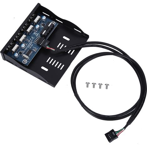 USB 2.0-Frontpanel für 3,5"-Laufwerksschacht – 9-Pin-auf-4-Port-USB-Hub (1/5)