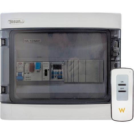 Cuadro Eléctrico para Piscina en Caja IP65 de Alta Calidad Bomba hasta 0,5CV Transformador 60W/DC y Contactor + Mando Luces