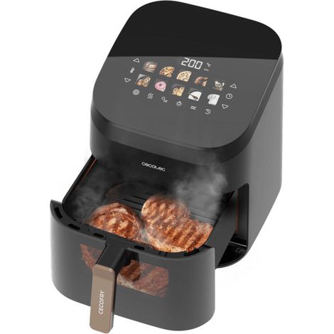 Cecotec Cecofry&Grill Smokin' 6500 Singolo 6,5 L Indipendente 2200 W Friggitrice ad aria calda Nero, Marrone (1/4)