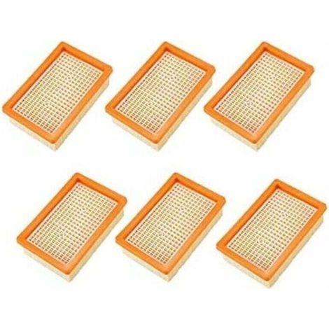Enowelir Lot de 6 Filtres pour Aspirateur Karcher MV4 MV5 MV6 WD4 WD5 WD6, Pièces de Rechange Filtre Hépatique (1/5)