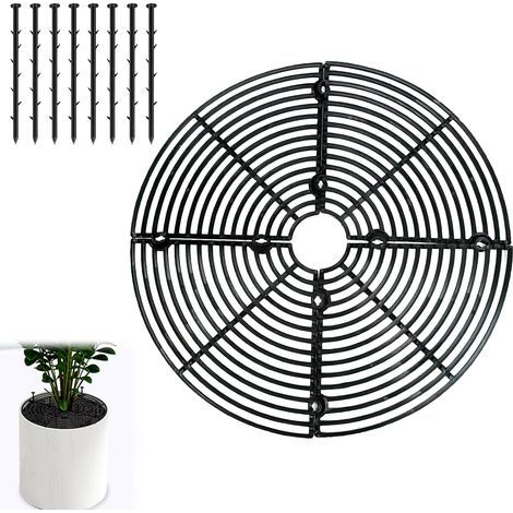 Stück Pflanzenschutzgitter, Katzenschutzgitter für Blumentöpfe 30 cm, verstellbare Blumentopfabdeckung mit ABS-Befestigungsset, schützt vor Katzen, Kindern und Haustieren (1/5)