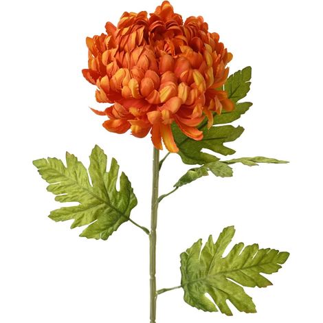 EVERLANDS Chyisantheme Großblumig Orange Ø 15 cm 74 cm - Kunstblumen