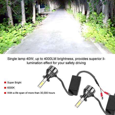 2 Hochleistungs-LED-Autoscheinwerfer 880 881 96W mit integrierter Hochleistungs-Decodierung und hochfokussiertem Lichtstrahl, weißes Abblendlicht L8H (1/5)