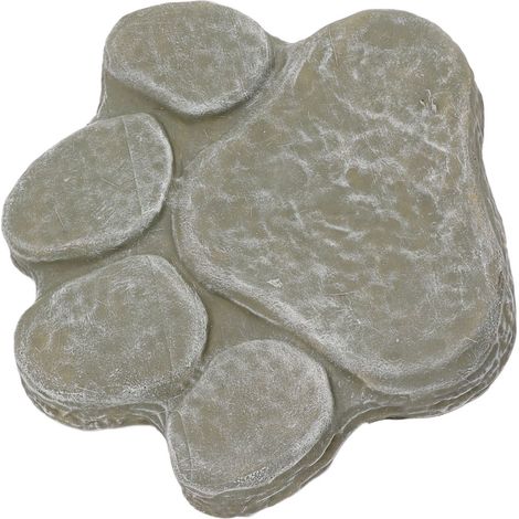 Pierre tombale pour chien avec empreinte de patte, lettrage à faire soi-même, monument pour animaux de compagnie, pour pelouse ou terrasse extérieure, vert mousse