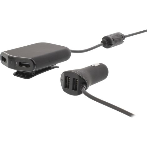 Cargador de coche 4 salidas 96 a usb negro (1/5)