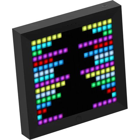 Réveil à cadre Photo numérique avec affichage LED Programmable par Pixel Art, décor de panneau néon, cadeau du nouvel an 2023