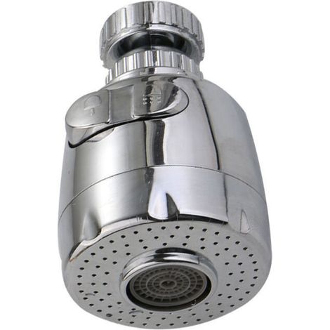 360 Degrés Aérateur de Robinet Pivotant Tête de Robinet de Cuisine 2 Modes Réglable Douche Tête Filtre Pulvérisateur Pour Cuisine Salle De Bain (Court), Ensoleillé (1/5)