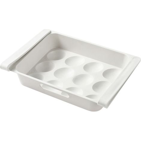 Organisateur de tiroir à œufs pour réfrigérateur, 12 grilles, accès facile, polyvalent, conservation de la fraîcheur, bac de réfrigérateur (1/5)