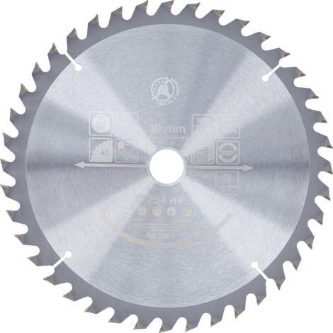 1 Kreissägeblatt, 40 Zähne, Hartmetall, Ø 254 mm, für Holz und Metall (1/5)