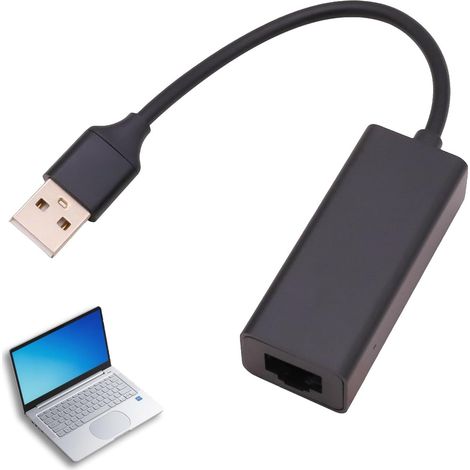 Black Friday, USB 2.0 to RJ45 Wired Network Card – 100 Mbps Ethernet Adapter for Windows, Mac, and Android – Plug and Play, High-Speed Compatibility for Laptops and Desktop Computers (1/2)