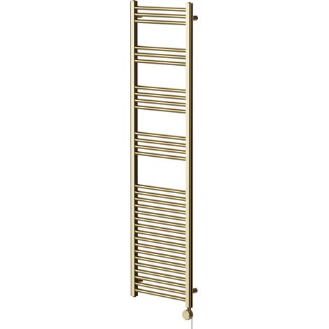 Pizarro Colore Brushed Brass 1800mm x 500mm Straight Digital Thermostatic Electric Heated Towel Rail (1/5)