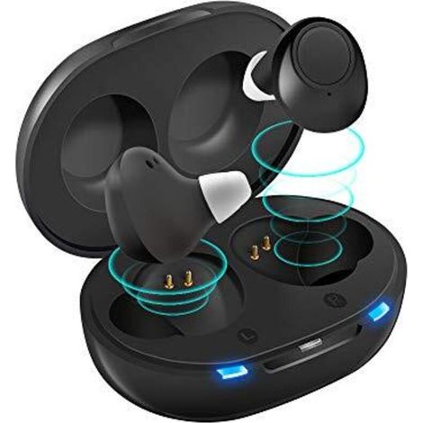 Amplificateur Audio Personnel Haut De Gamme Pour Adultes, Amplificateur De Son Rechargeable, Comprend Un Appareil Droit Et Gauche, Avec Portable Boîtier De Chargement (1 Paire aide auditive)
