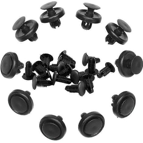 16 clips de fixation en plastique noir (4 mm x 5 mm x 15 mm) et 10 clips de garniture de pare-chocs de 7 mm, compatibles avec le capot moteur QAQ (1/5)