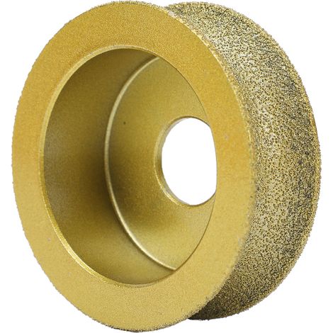 Profilo della mola diamantata brasata da 3 pollici, spessore 20 mm, per la smussatura manuale di quarzo, marmo e granito. (1/5)