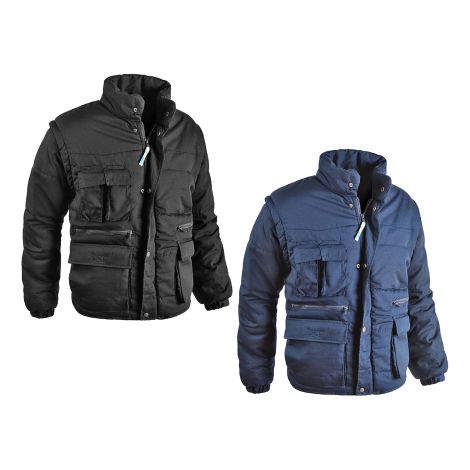 Veste Sottozero Super Antares manches amovibles multipoches polyester et coton 200 gr Blu XL