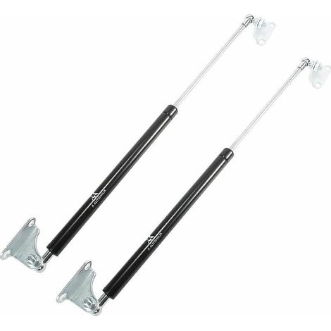Satz mit 2 Gasdruckfedern 445 N – Länge 500 mm – Schwarzes Metall – Für Auto- und Wohnmobil-Deckel – Einfache Montage