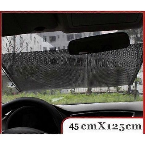 Pare-soleil rétractable pour vitres latérales de voiture, film de protection pour vitres arrière, pare-soleil de voiture enroulable, rideau de voiture 45 x 125 cm (1/5)