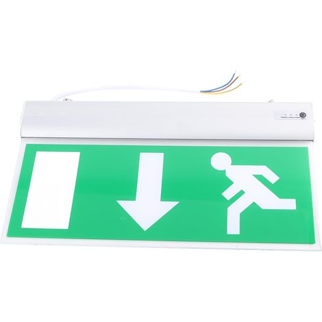 Éclairage de Sortie de Secours LED en Acrylique avec Alarme Vocale pour Détection d'Anomalie pour Lieux Publics, Supermarchés, Bibliothèques, Gares