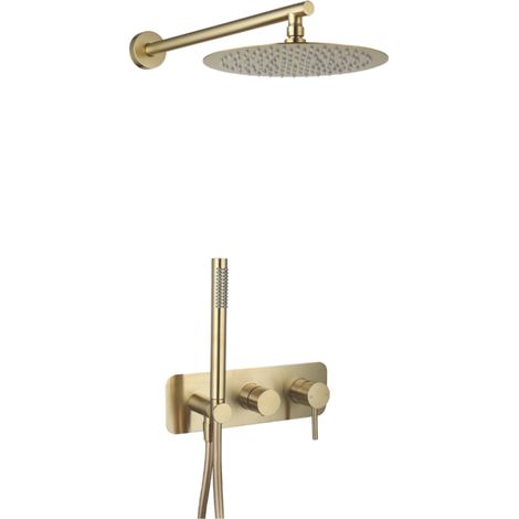 Ensemble de douche encastré PAINI Ortence laiton brossé (1/4)