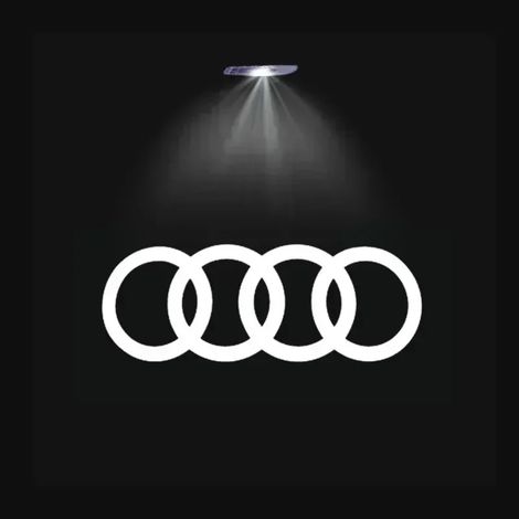 (OOOO, 2 pièces, compatibles avec 2 portes) Audi Sline S3 S4 S5 S6 S7 RS Quattro Q7 Q5 Q3 A4 B8 8P A3 A6 C7 A5 A6 A8 Projecteur de logo lumineux de bienvenue à LED pour portières de voiture (1/4)