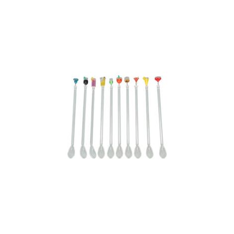 Lot de 10 cuillères mélangeuses en acrylique – Longueur 28 cm – Pour cocktails, café et boissons (1/5)