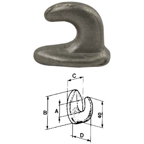 Gancio per catena Cermag 62047