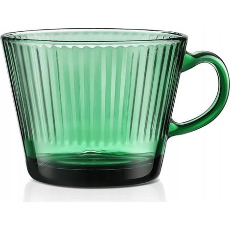 Tazza grande scanalata Ecarla 380ml Bottiglia Verde SZK178 (1/5)