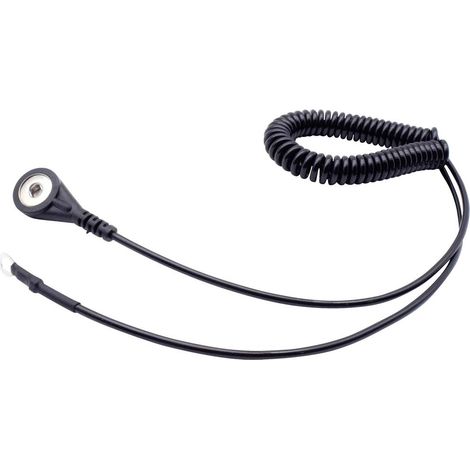 Quadrios Cavo di messa a terra ESD 1.80 m Connettore a pressione 4 mm, Collegamento capocorda ad anello (1/4)