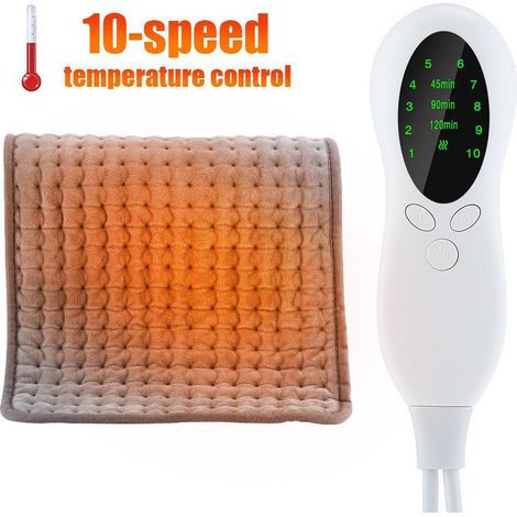 Couverture chauffante électrique, coussin chauffant à 10 vitesses, couverture chauffante pour l'hiver, petite couverture électrique, coussin chauffant pour la taille et l'abdomen (1/4)