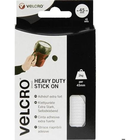 Velcror Modello Premium pastiglie autoadesive bianche 45 mm
