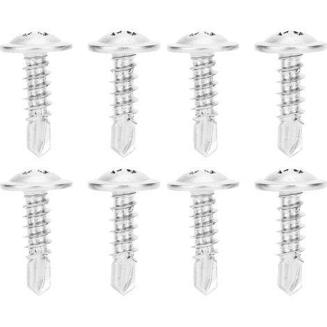 500 rondelles cruciformes M4,2 x 16 mm en acier inoxydable 410, vis autotaraudeuses à queue de perçage (1/5)