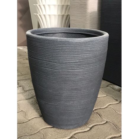 TRONCO CONICO RIGATO SHABBY D.37XH44CM GHISA