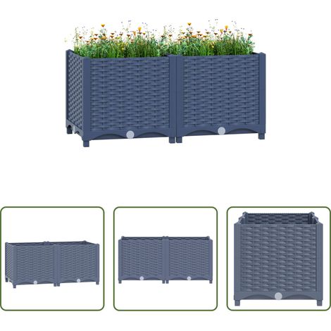 Pflanzbeet - Hochbeet 80x40x38 cm Polypropylen (1/5)