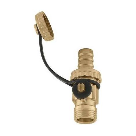 RUBINETTO SCARICO CALDAIA CON PORTAGOMMA E TAPPO Misura: 1/2"
