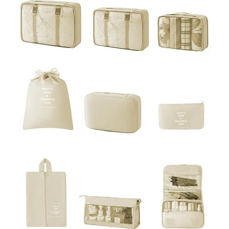 Reiseorganisatoren, Mehrzwecklagerung, umweltfreundliches Material, Beige (1/2)