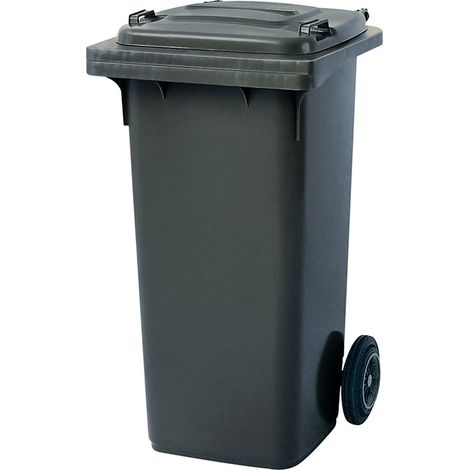 BRB Mülltonne, Inhalt 120 Liter, grau, BxTxH 480 x 550 x 930 mm, PE-HD