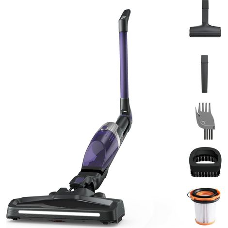 Aspirateur balai sans fil compact et léger avec LED