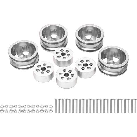 Aluminiumfelge für WPL-Modelle im Maßstab 1:16, kompatibel mit Fj40, C14, C24, B14, B24, B16, B36 – Silber (1/5)