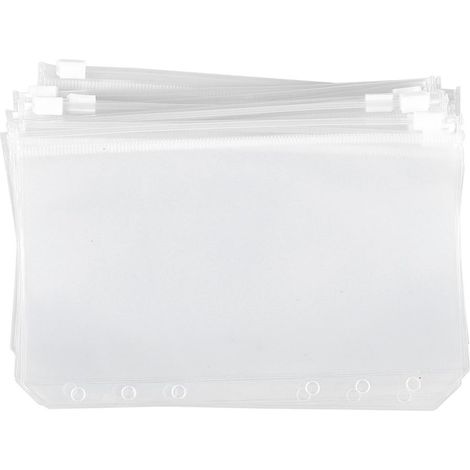 30 pochettes zippées pour classeur à coupons, classeur d'épargne, enveloppes portefeuille en plastique à fermeture éclair pour budget (1/5)