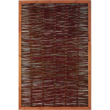 FAKO-Weidengeflechtzaun 120x180cm, umlaufender Rahmen