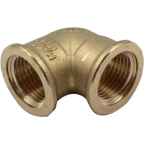 Raccordo curvo idraulico femmina femmina ottone 3/4x3/4 uni iso 228 tiemme 1500015